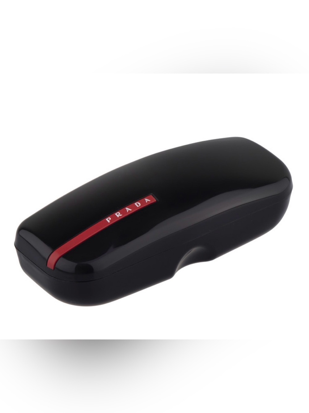 PRADA || Linea Rossa  Black Eyewear Case with Red Logo Stripe
